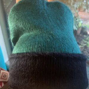 Dark Aqua & Dark Navy Blue Beanie Cap Hat Ecuadorean Brand New Hat Warm Comfy